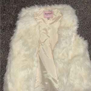 Juicy Couture Faux Fur Vest in Cream